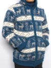 Fair Trade Woolen Jacket with Traditional Deer Design
