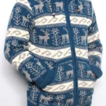 Fair Trade Woolen Jacket with Traditional Deer Design