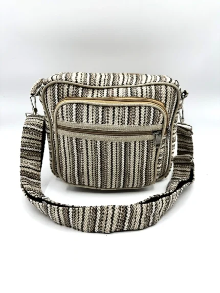Handmade Beige Himalayan Crossbody Bag