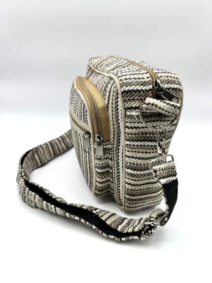 Handmade Beige Himalayan Crossbody Bag
