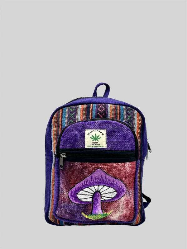 Purple Mushroom Hemp Backpack