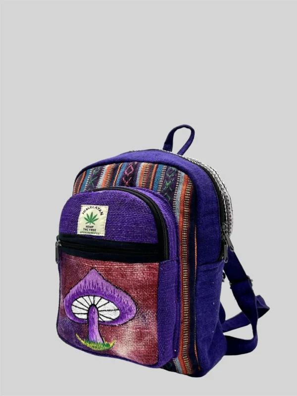 Purple Mushroom Hemp Backpack
