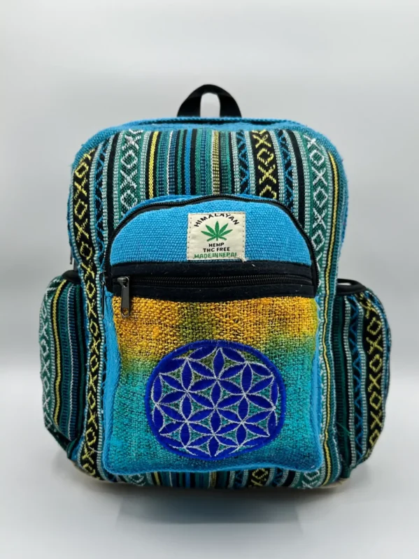 Himalayan Flower of Life Hemp Backpack