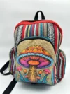 Hippie Mushroom Print Hemp Backpack
