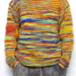 Unisex Rainbow Stripe Woolen Sweater