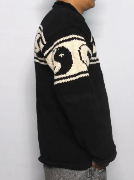Premium Handknit Yin Yang Woolen Sweater