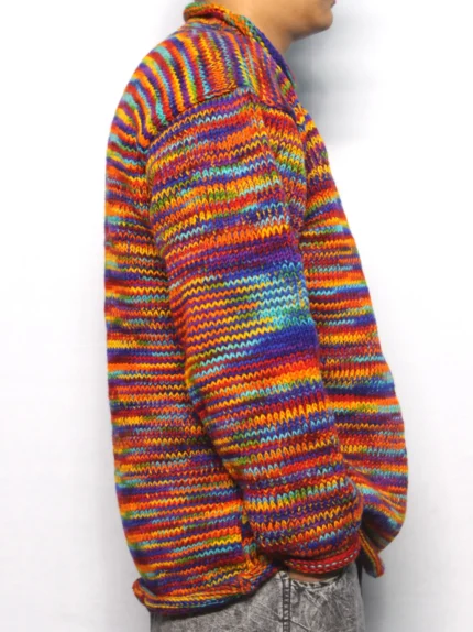 Bohemian Rainbow Woolen Sweater