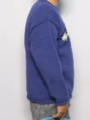 Blue Sheep Pattern Woolen Sweater