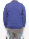 Blue Sheep Pattern Woolen Sweater