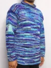 Handmade Blue Multicolor Woolen Sweater