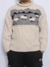 Aran Sheep Pattern Woolen Sweater