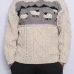 Aran Sheep Pattern Woolen Sweater
