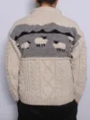 Aran Sheep Pattern Woolen Sweater
