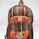 Mushroom Embroidery Hemp Backpack