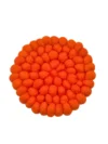 Handmade Orange Felt Ball Coaster