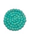 Handmade Turquoise Felt Ball Coaster