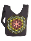 Handmade Flower of Life Printed Shoulder Bag
