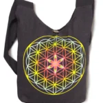 Handmade Flower of Life Printed Shoulder Bag