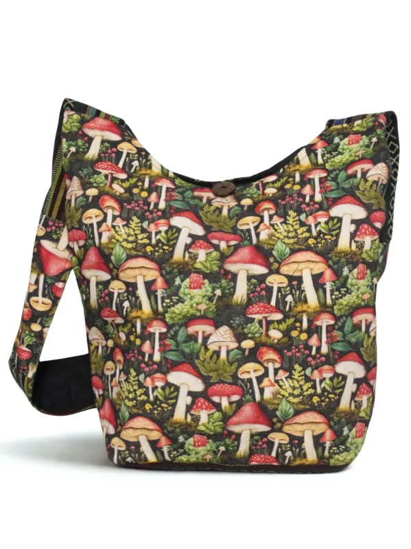 Enchanted Mushroom Print Shoulder Bag